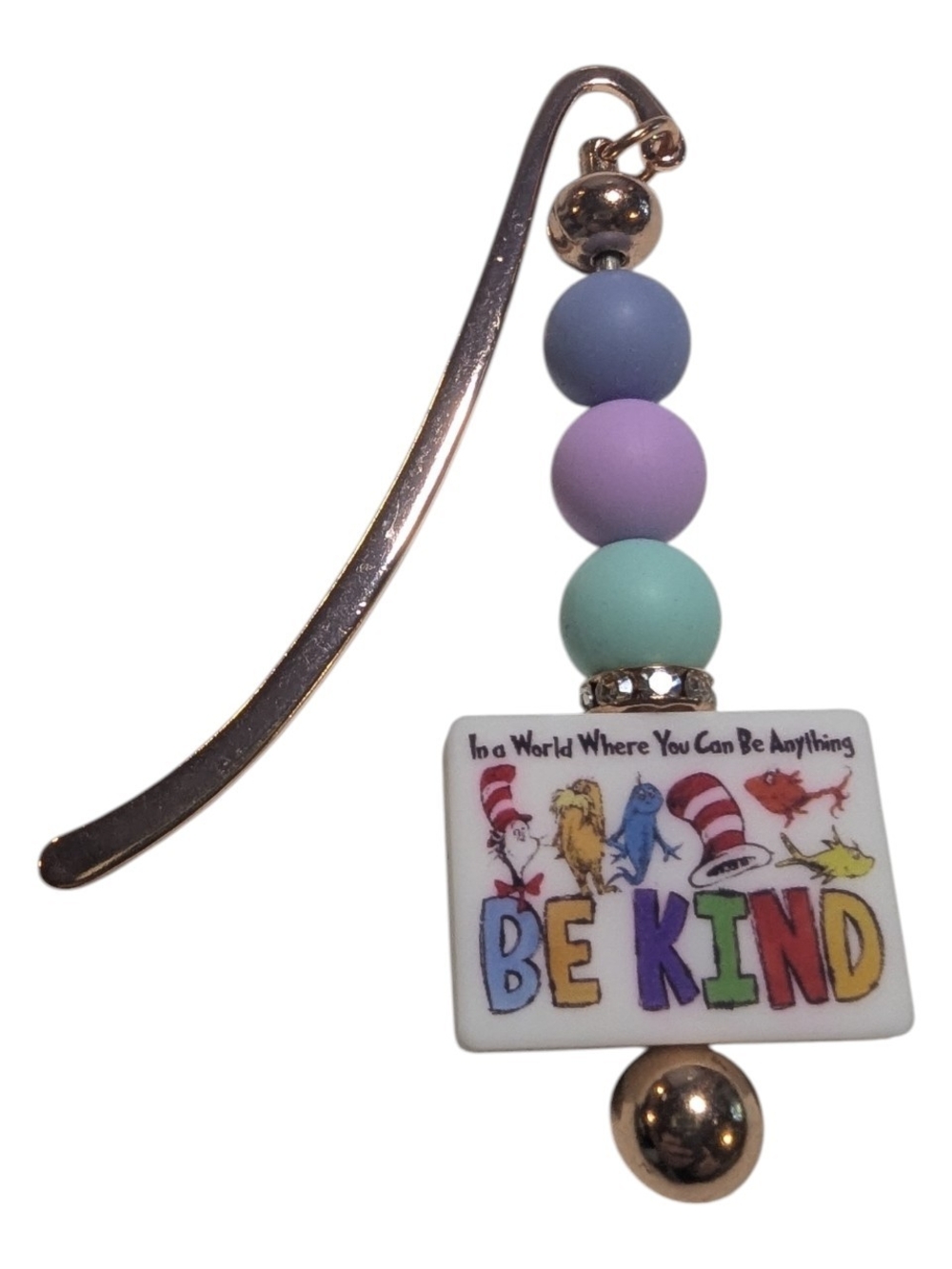 Handcrafted Bookmark Be Kind Dr. Suess Beaded NEW